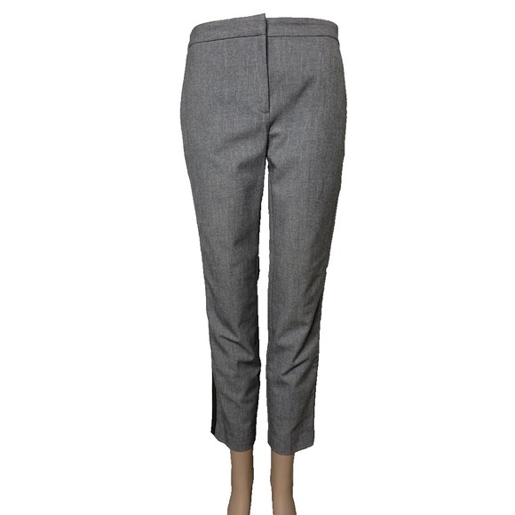 Zara Pants Jogger Women Sz L Gray Side Strip Ankle Elastic Waist Everyday - Picture 1 of 16
